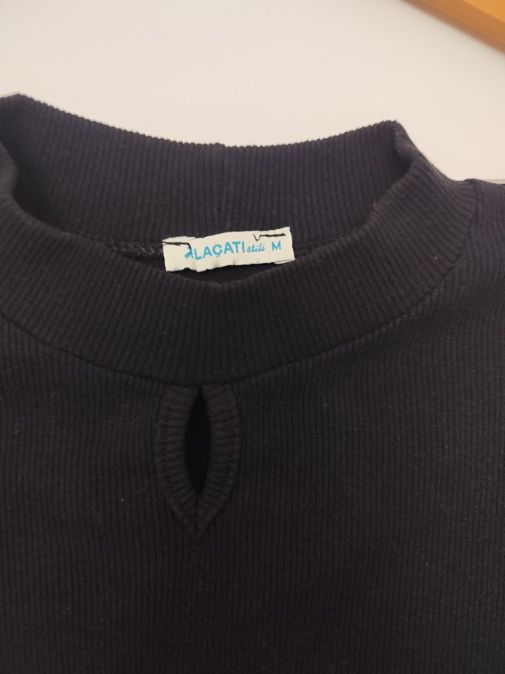 Damla Dekolteli Prenses Kol Kadın Triko Bluz - Görsel 4