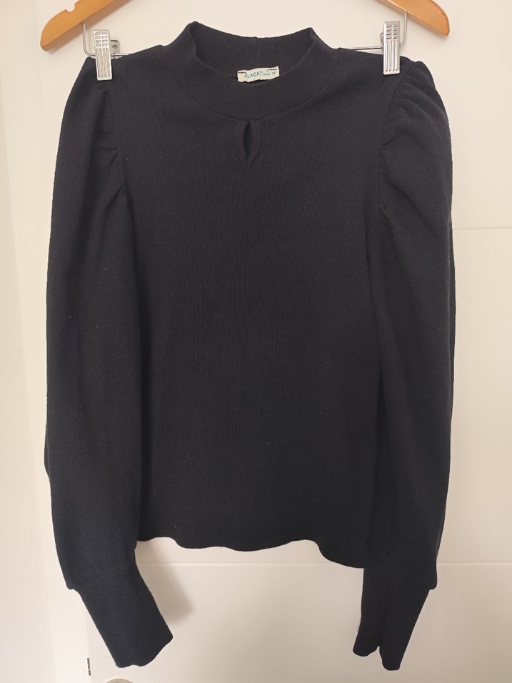 Damla Dekolteli Prenses Kol Kadın Triko Bluz - Görsel 2