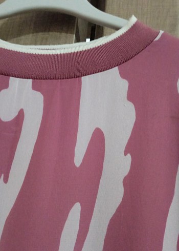 Pembe Uzun Kollu Salaş Uzun Elbise - Görsel 3