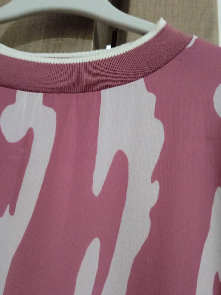 Pembe Uzun Kollu Salaş Uzun Elbise - Görsel 3