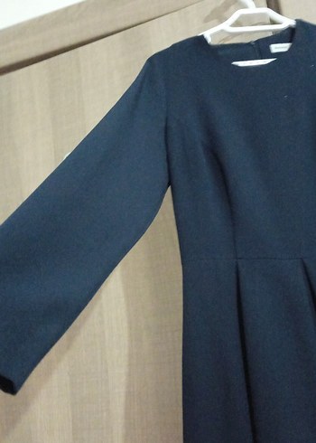 Siyah Uzun Kollu Salaş Elbise - Görsel 3