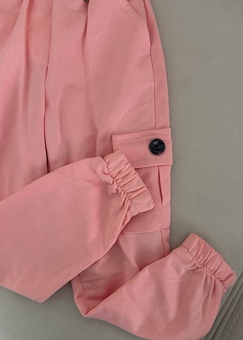 Pembe Mini Düğmeli Rahat Kesim çocuk pijama - Görsel 4