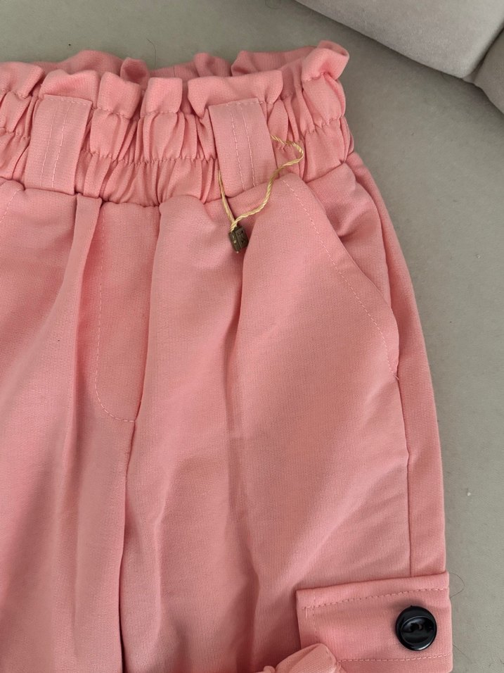 Pembe Mini Düğmeli Rahat Kesim çocuk pijama - Görsel 3
