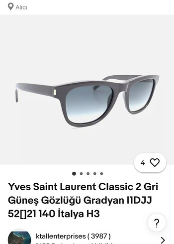 Yves Saint Laurent güneş gözlüğü classic 2 - Görsel 4