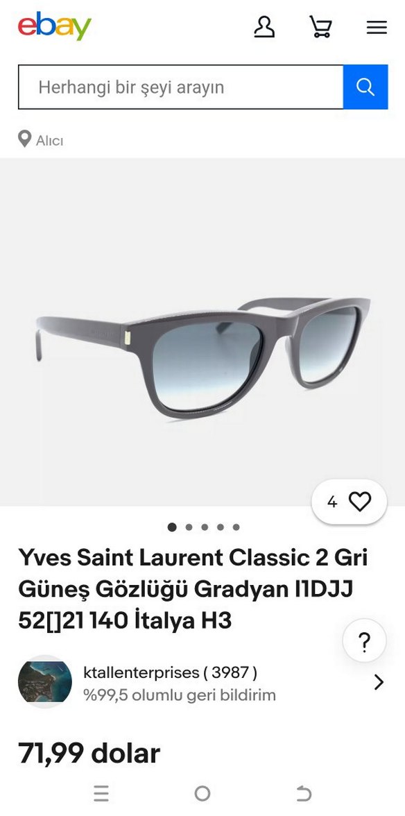 Yves Saint Laurent güneş gözlüğü classic 2 - Görsel 4