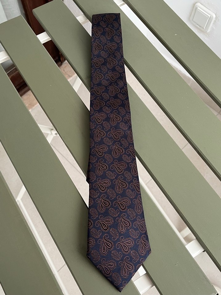 Kahverengi Desenli Klasik Erkek Kravat - Görsel 2