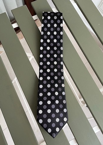 Gri Puantiyeli Erkek Kravat - Görsel 2