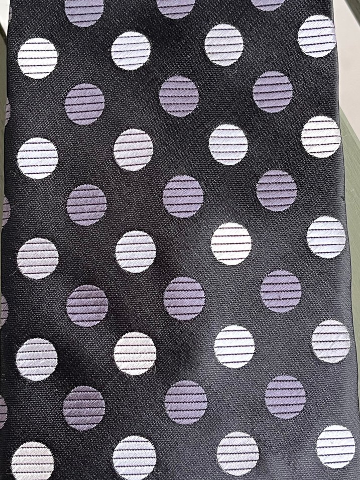 Gri Puantiyeli Erkek Kravat - Görsel 3