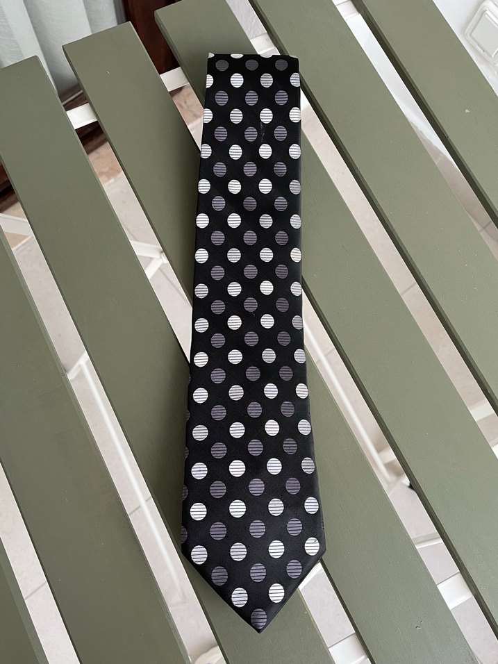 Gri Puantiyeli Erkek Kravat - Görsel 2