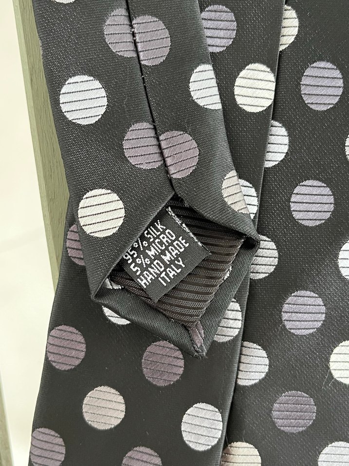 Gri Puantiyeli Erkek Kravat - Görsel 5