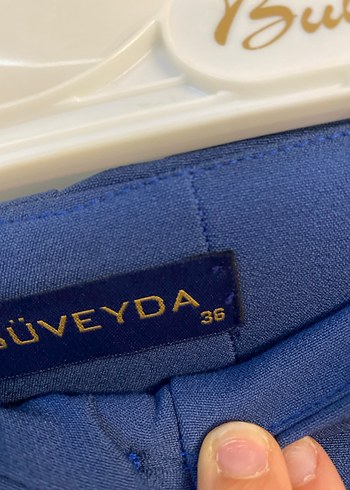 Kadın Mavi Uzun Kumaş Pantolon - Görsel 3