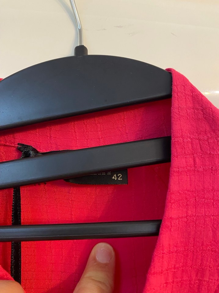 Uzun Kollu Pembe Fırfırlı Keten Gömlek - Görsel 3