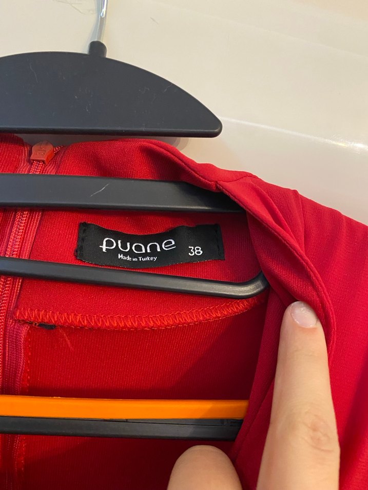 Kırmızı Uzun Abiye Elbise - Görsel 3