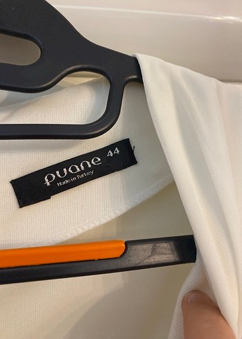 Beyaz Uzun Kollu Drapeli Uzun Elbise - Görsel 3