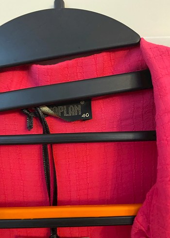 Pembe Uzun Keten Salaş Kadın Kaban - Görsel 3