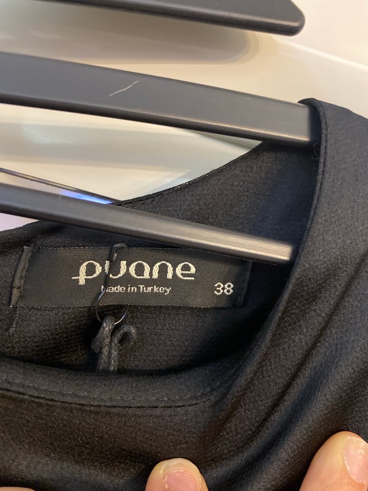 Siyah Drapeli Uzun Kollu Uzun Abiye Elbise - Görsel 3