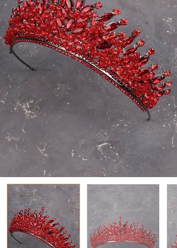 İnci ve Taş İşlemeli Beyaz Gelin Tacı - Görsel 2