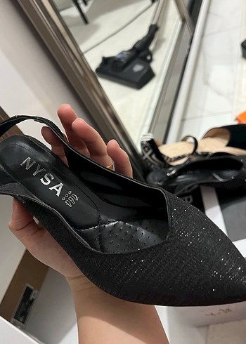 Tokalı Siyah  Topuklu Kadın Ayakkabı - Görsel 3