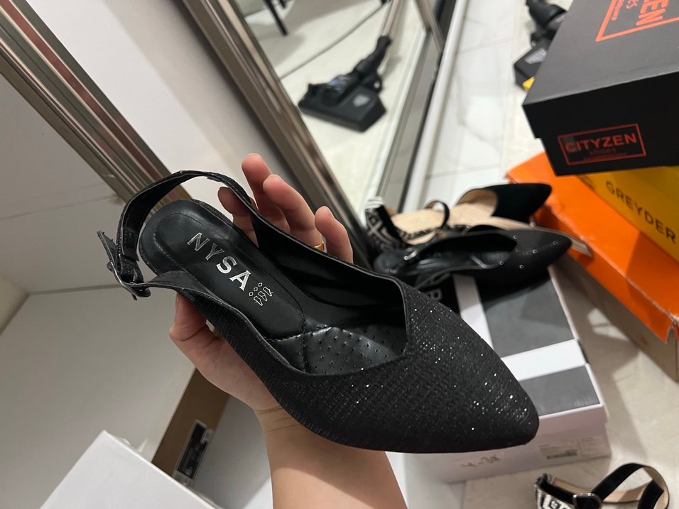 Tokalı Siyah  Topuklu Kadın Ayakkabı - Görsel 3