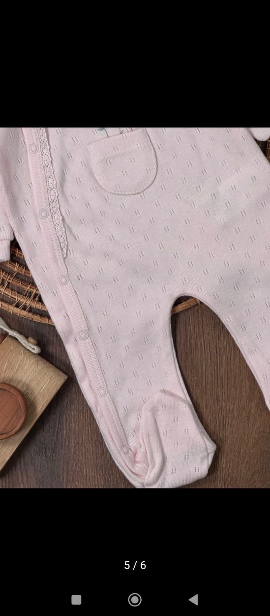 Pembe Nakışlı Kız Bebek Tulum - Görsel 3