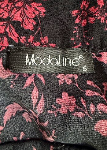 Bordo Çiçek Desenli Fırfırlı Midi Etek - Görsel 3