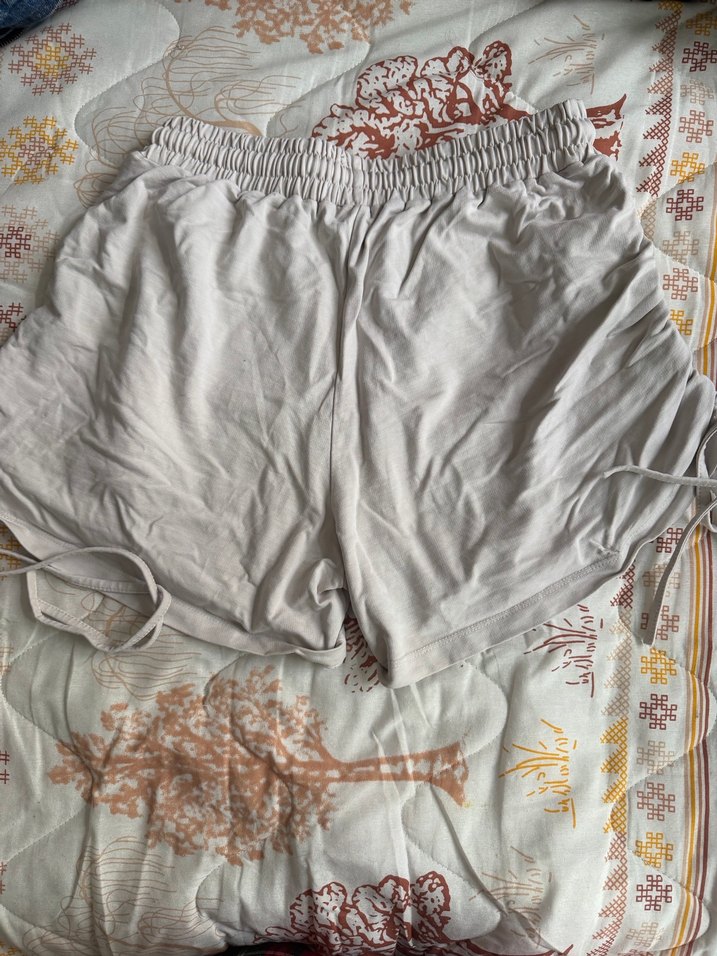 Kadın Beyaz Keten Mini Şort - Görsel 2