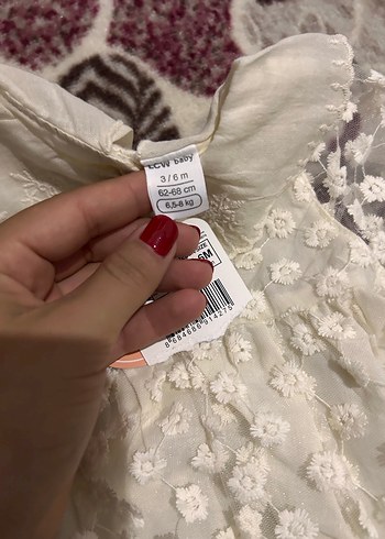 Kız Çocuk Beyaz Nakışlı Dantel Elbise - Görsel 3