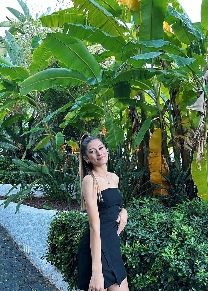 Siyah kısa elbise - Görsel 2