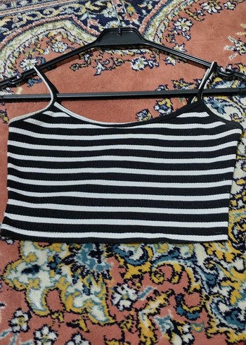 Zebra Desenli Mini Crop Top - Görsel 2