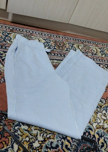 Kadın Mavi Pilili Kumaş - Görsel 2