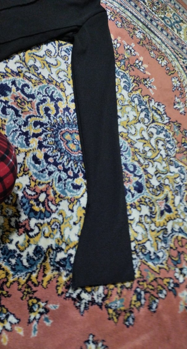 Kadın Siyah V Yaka Kemerli Bluz - Görsel 3