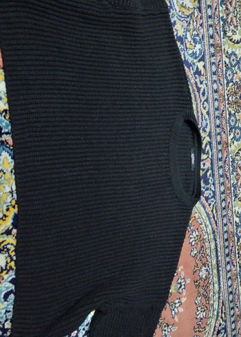 Kadın Çok Renkli Örgü Salaş Kazak - Görsel 2