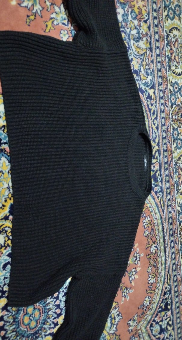 Kadın Çok Renkli Örgü Salaş Kazak - Görsel 2