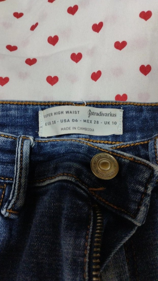 Düğmeli Mavi Kadın Kot Pantolon - Görsel 3