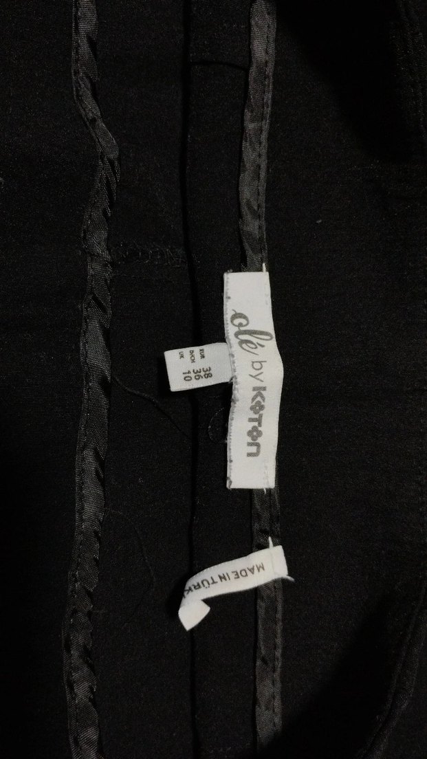 Siyah Fırfırlı Mini Etek - Görsel 3