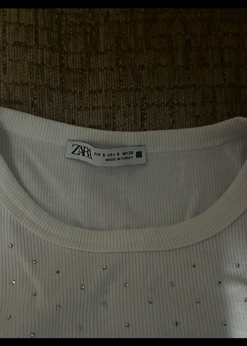 Zara Zara Beyaz taşlı atlet