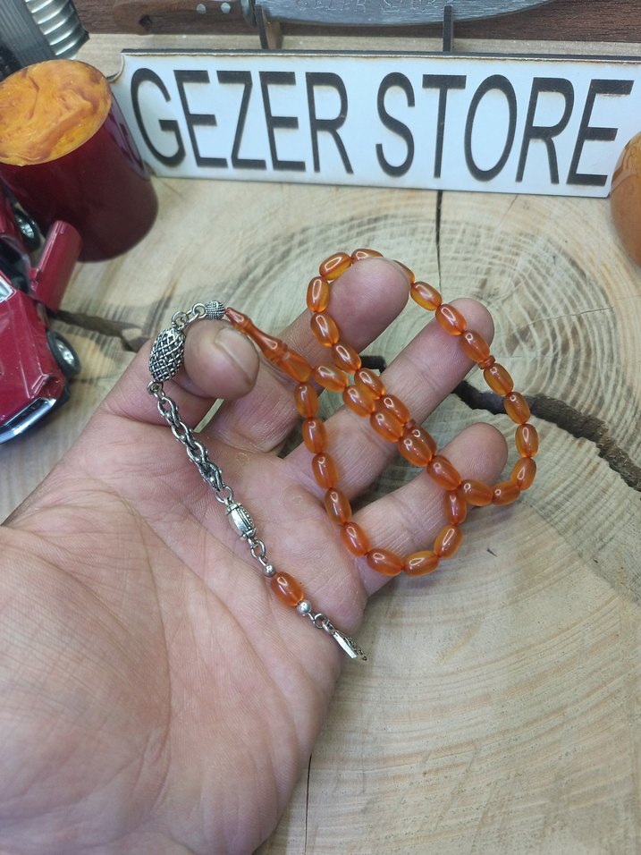 ateş kehribar tesbih - Görsel 2