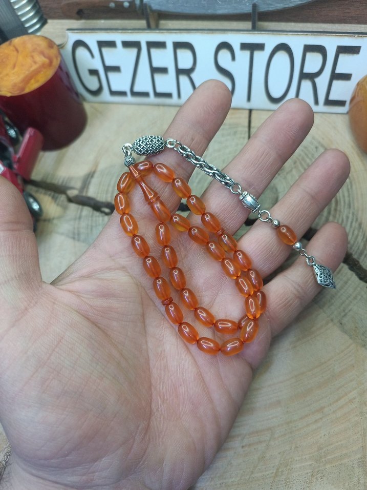 ateş kehribar tesbih - Görsel 3