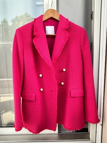 Mango Pembe Tweet Blazer