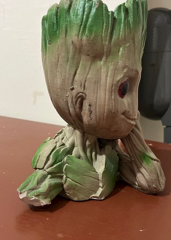 Yeşil Pastel Renkli Groot Figür Saksı - Görsel 3