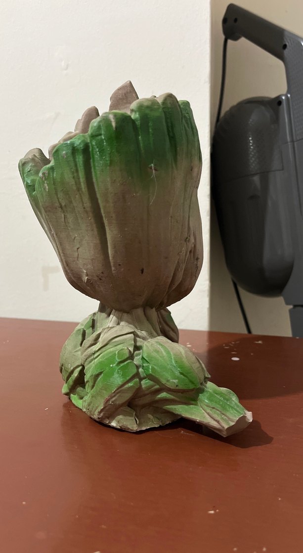 Yeşil Pastel Renkli Groot Figür Saksı - Görsel 4