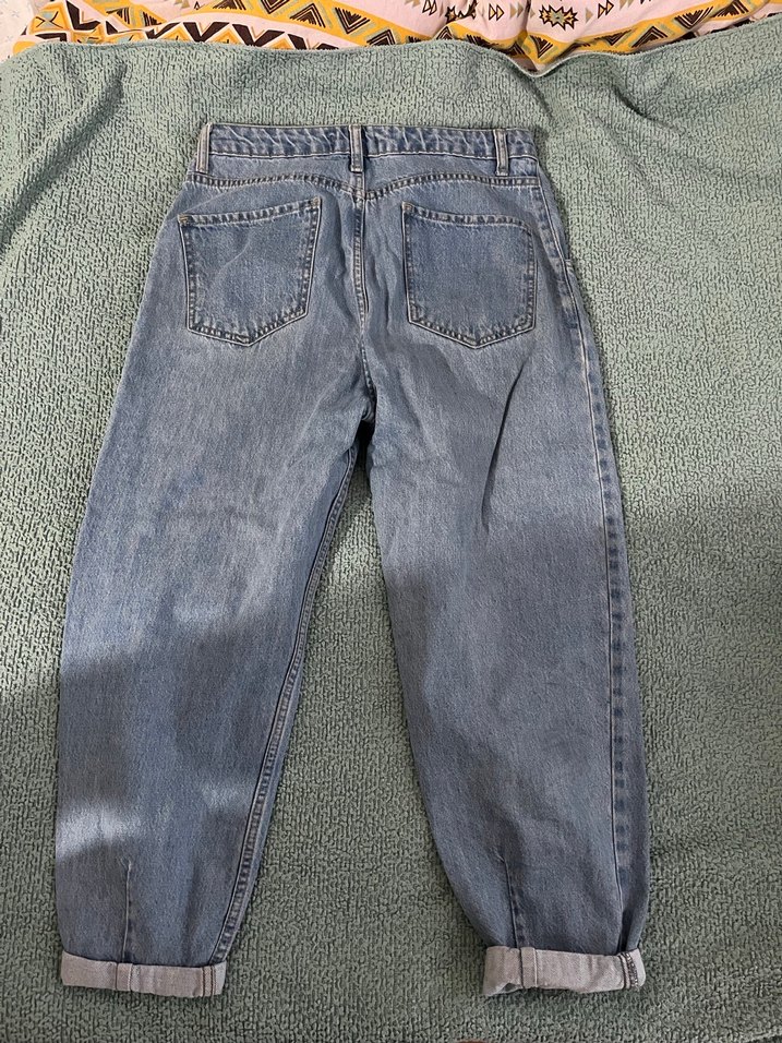 Açık Mavi Kadın Denim Bol Kesim Jean - Görsel 2