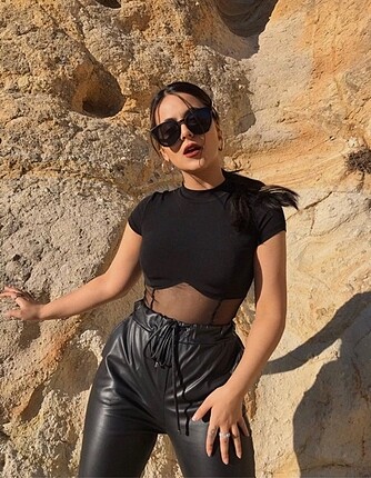 Tül crop