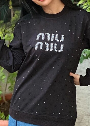 Miu Miu sweatshirt taşlı