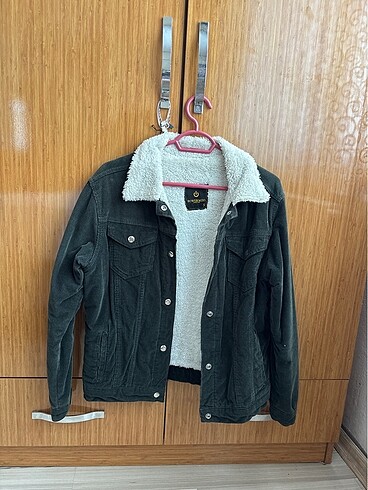 Peluş kot ceket