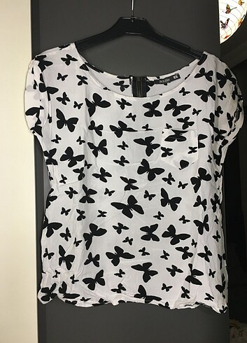 Addax Kelebekli Tshirt (M Beden) 