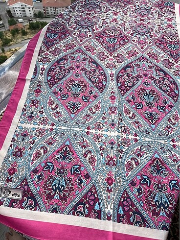 Diğer Pembe etnik desen soft şal