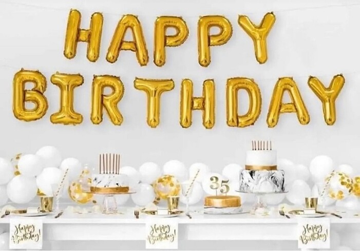  Beden Happy birthday yazılı balon