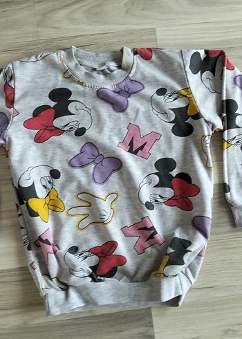 Gri Baskılı Kız Çocuk Eşofman Takımı - Görsel 2