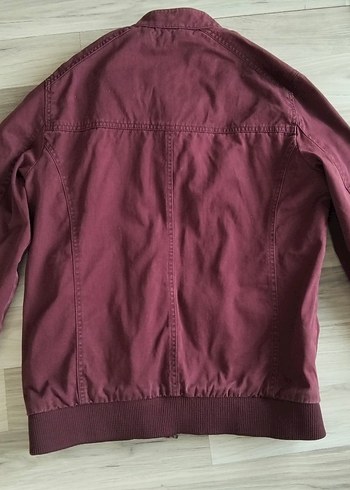Bordo Fermuarlı Erkek Ceket - Görsel 2